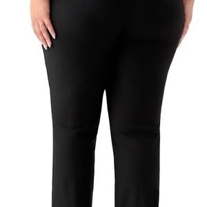 Kim Rogers Plus Size Straight Leg Black Pants